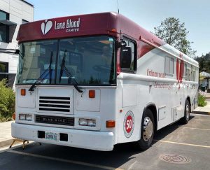 Lane Blood center bloodmobile with two-piece windshield